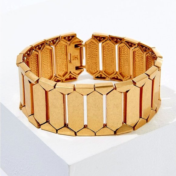 New in Box India Hicks Golden Scales Bracelet - Picture 1 of 1